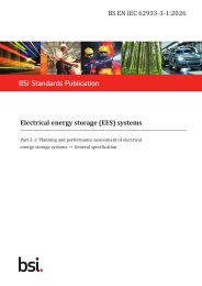 Electrical energy storage (EES) systems. Planning and performance assessment of electrical energy storage systems - General specification