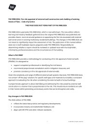 Fire risk appraisal of external wall construction and cladding of existing blocks of flats - Code of practice