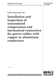 Code of practice for installation and inspection of uninsulated compression and mechanical connectors for power cables with copper or aluminium conductors (+A2:2009)