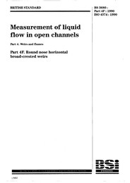 Measurement of liquid flow in open channels. Weirs and flumes. Round nose horizontal broad-crested weirs
