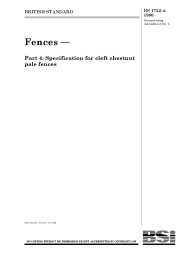 Fences. Specification for cleft chestnut pale fences (AMD 6782)