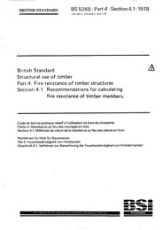 Code of practice for the structural use of timber. Fire resistance of timber structures. Method of calculating fire resistance of timber members (AMD 2947) (AMD 6192) (Withdrawn)