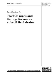 Specification for plastics pipes and fittings for use as subsoil field drains (Incorporating amendment No. 1)