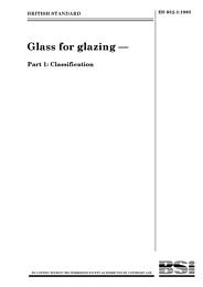 Glass for glazing. Classification