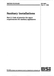 Sanitary installations. Code of practice for space requirements for sanitary appliances (Withdrawn)