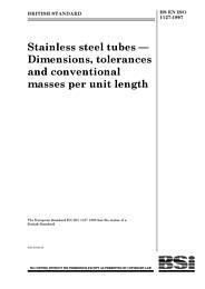 Stainless steel tubes - dimensions, tolerances and conventional masses per unit length
