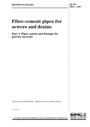 Fibre-cement pipes for sewers and drains. Pipes, joints and fittings for gravity systems