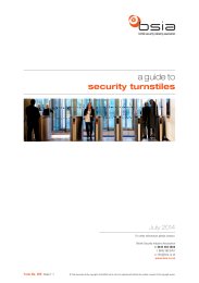 A guide to security turnstiles. Issue 1.1