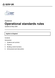 Operational standards rules