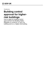 Building control approval for higher-risk buildings