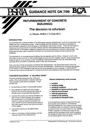 Refurbishment of concrete buildings: the decision to refurbish