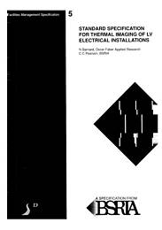 Standard specification for thermal imaging of LV electrical installations