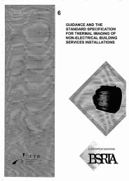 Guidance and the standard specification for thermal imaging of non-electrical building services installations