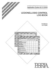 Legionellosis control - log book (Withdrawn)