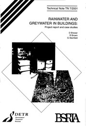 Rainwater and greywater in buildings: project report and case studies