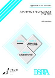 Standard specifications for BMS
