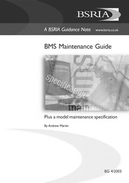 BMS maintenance guide, plus a model maintenance specification