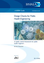 Design checks for public health engineering. A quality control framework for public health engineers