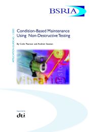 Condition-based maintenance using non-destructive testing
