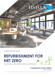 Refurbishment for net zero - summary of the BSRIA online conference