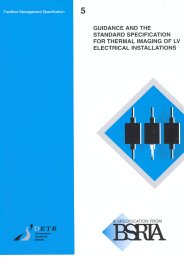 Guidance and the standard specification for thermal imaging of LV electrical installations