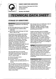 Storage of admixtures - The Construction Information Service