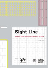 Sight line - designing better streets for people with low vision