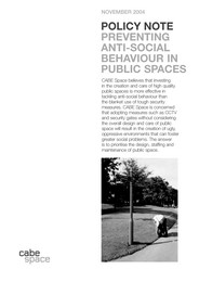 Preventing anti-social behaviour in public spaces