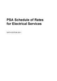 PSA Schedule of rates for electrical services. 6th edition (Superseded by PSA Schedule of rates for electrical services. 7th edition)