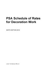 PSA Schedule of rates for decoration work. 9th edition 2012 (Superseded by PSA Schedule of rates for decoration work. 10th edition 2017)