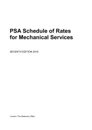 PSA Schedule of rates for mechanical services. 7th edition
