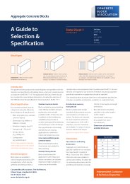 Aggregate concrete blocks: a guide to selection and specification