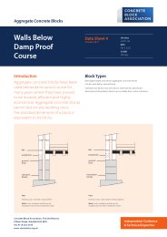 Aggregate concrete blocks: walls below damp proof course