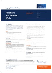 Aggregate concrete blocks: partitions and internal walls