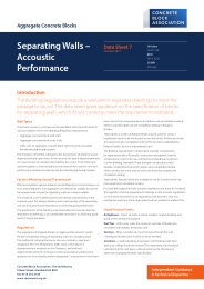 Aggregate concrete blocks: separating walls - acoustic performance