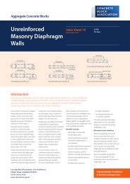 Aggregate concrete blocks: unreinforced masonry diaphragm walls