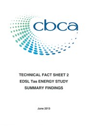 EDSL Tas energy study summary findings