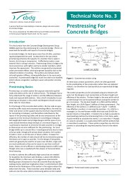 Prestressing for concrete bridges