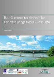 Best construction methods for concrete bridge decks - cost data