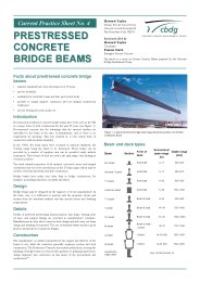 Prestressed concrete bridge beams