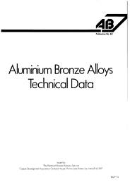 Aluminium bronze alloys - technical data