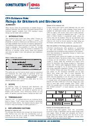 Fixings for brickwork and blockwork (Withdrawn)
