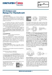 Fixings for plasterboard (Withdrawn)