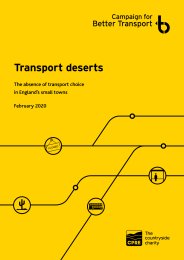 Transport deserts - the absence of transport choice in England’s small towns