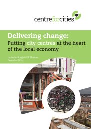 Delivering change: putting city centres at the heart of the local economy
