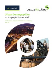 Urban demographics - where people live and work