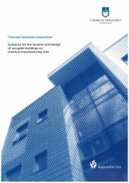 Guidance for the location and design of occupied buildings on chemical manufacturing sites