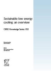 Sustainable low energy cooling: an overview