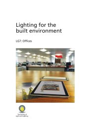 Lighting for the built environment. Offices. Office lighting