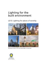 Lighting for the built environment. Lighting for places of worship (updated October 2018)